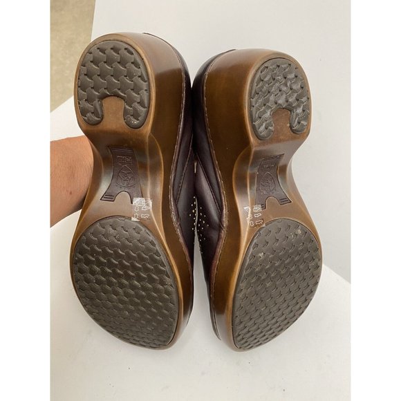 Ariat Womens Leather Sz 9.5B Dark Chocolate Mary Jane Clog, ankle strap - Picture 9 of 12